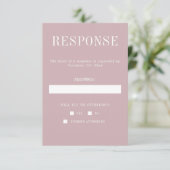 True Simplicity 6 Maneschijn Minimalistische Trouw RSVP Kaartje (Staand voorkant)