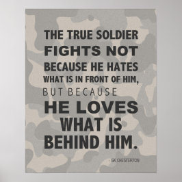 True Soldier houdt van Poster, leger, GK Chesterto Poster