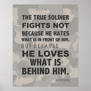True Soldier houdt van Poster, leger, GK Chesterto Poster