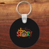 True Story Christian Christmas Family Pajamas Pjs  Sleutelhanger (Voorkant)