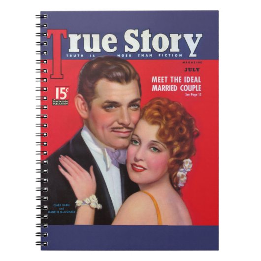True Story - Clark Gable & Jeanette MacDonald Notitieboek (Voorkant)