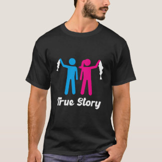 True-Story Gevist Visser Fish Funny T-shirt