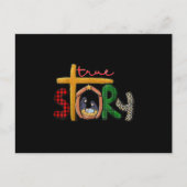 True Story Kerstmis Manger Natitivity Scene Buffal Aankondigingskaart (Voorkant)