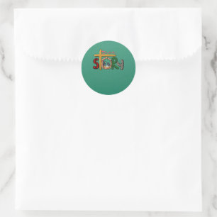 True Story Kerstmis Manger Natitivity Scene Buffal Ronde Sticker