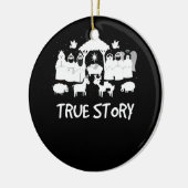 True Story Natitivity Kerstmis Baby Jesus Manger Keramisch Ornament (Links)