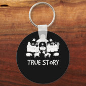 True Story Natitivity Kerstmis Baby Jesus Manger Sleutelhanger (Voorkant)