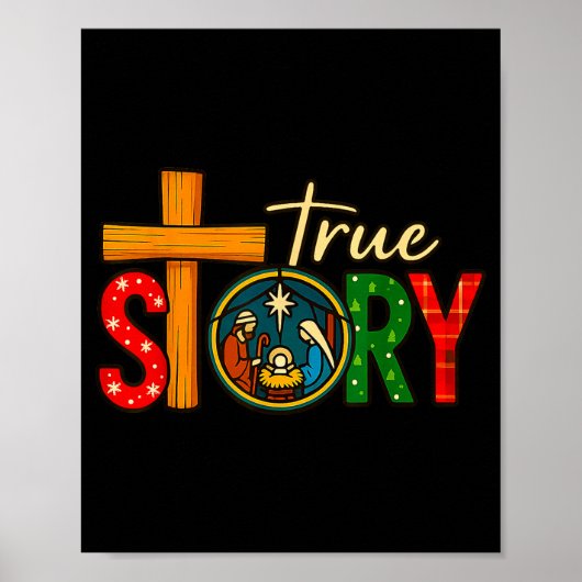 True Story Of Jesus Birth Christmas Nativity Chris Poster (Voorkant)