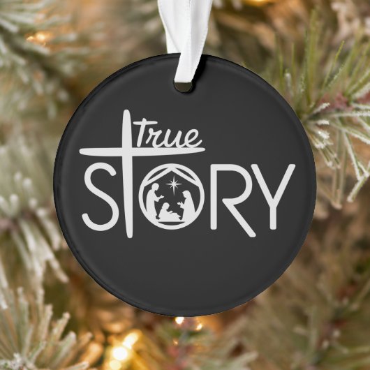 True Story of Jesus Birth Christmas Nativity Xmas Ornament (Boom)