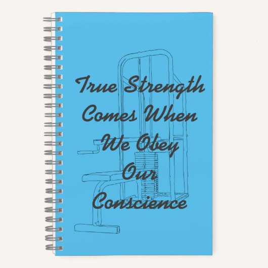 True Strength Light Blue Bullet Journal Notitieboek (Voorkant)