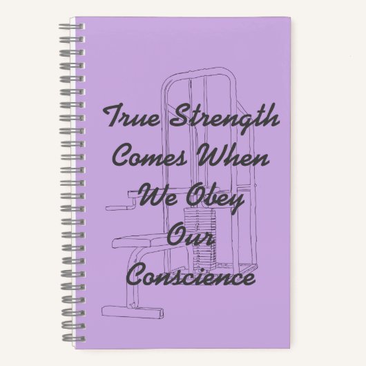 True Strength Light Paarse Bullet Journal Notitieboek (Voorkant)
