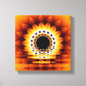 True Sunrise Fractal Modern Art Wrapped Canvas (Voorkant)