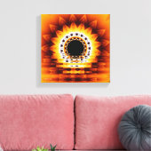 True Sunrise Fractal Modern Art Wrapped Canvas Afdruk (Insitu (Woonkamer))
