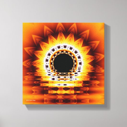 True Sunrise Fractal Modern Art Wrapped Canvas Afdruk (Voorkant)