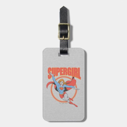 True  Supergirl Flying Graphic Bagagelabel (Voorkant verticaal)