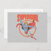 True Supergirl Flying Graphic Briefkaart (Voorkant / Achterkant)