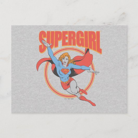 True Supergirl Flying Graphic Briefkaart (Voorkant)