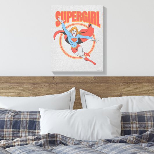 True  Supergirl Flying Graphic Canvas Afdruk (Insitu (Slaapkamer))