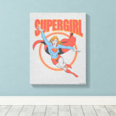 True  Supergirl Flying Graphic Canvas Afdruk (Insitu (Houten vloer))