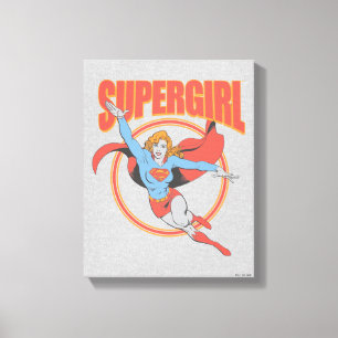 True  Supergirl Flying Graphic Canvas Afdruk