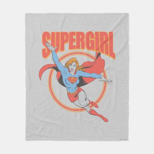 True  Supergirl Flying Graphic Fleece Deken (Voorkant)