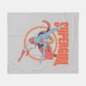 True  Supergirl Flying Graphic Fleece Deken (Voorkant (Horizontaal))