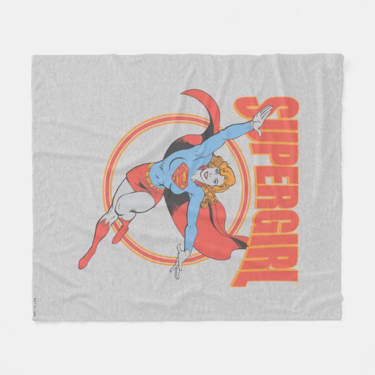 True  Supergirl Flying Graphic Fleece Deken (Voorkant (Horizontaal))