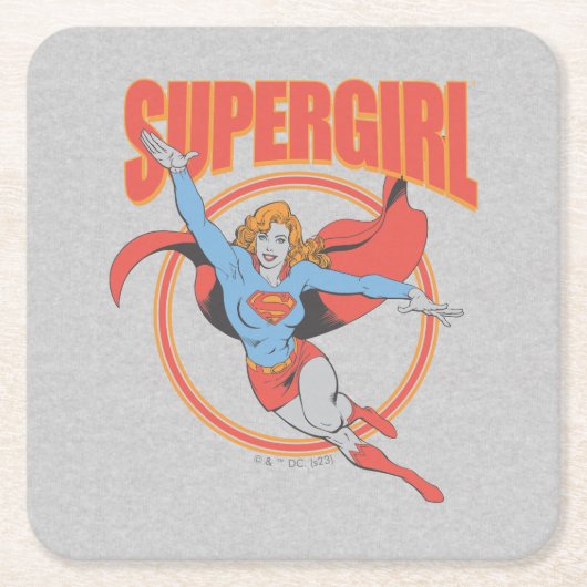 True  Supergirl Flying Graphic Kartonnen Onderzetters (Voorkant)