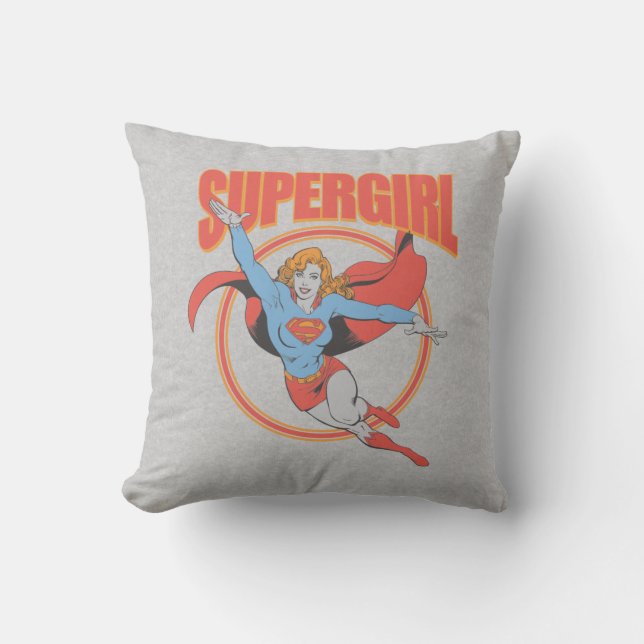 True  Supergirl Flying Graphic Kussen (Voorkant)