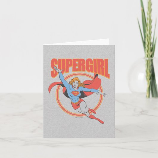 True  Supergirl Flying Graphic Notitiekaartje (Voorkant)
