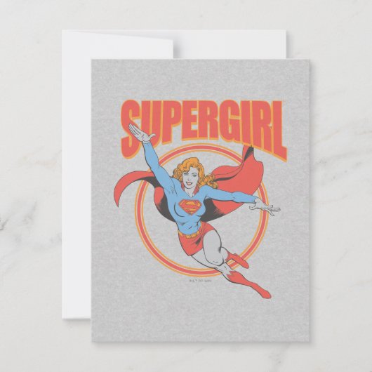 True  Supergirl Flying Graphic Notitiekaartje (Voorkant)