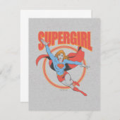 True  Supergirl Flying Graphic Notitiekaartje (Voorkant / Achterkant)