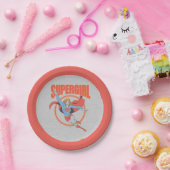 True  Supergirl Flying Graphic Papieren Bordje (Feest)