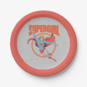 True  Supergirl Flying Graphic Papieren Bordje (Voorkant)