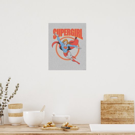 True  Supergirl Flying Graphic Poster (Keuken)