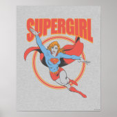 True  Supergirl Flying Graphic Poster (Voorkant)