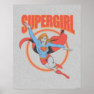 True  Supergirl Flying Graphic Poster