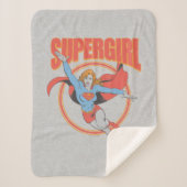 True  Supergirl Flying Graphic Sherpa Deken (Voorkant)