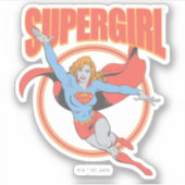 True  Supergirl Flying Graphic Sticker (Voorkant)