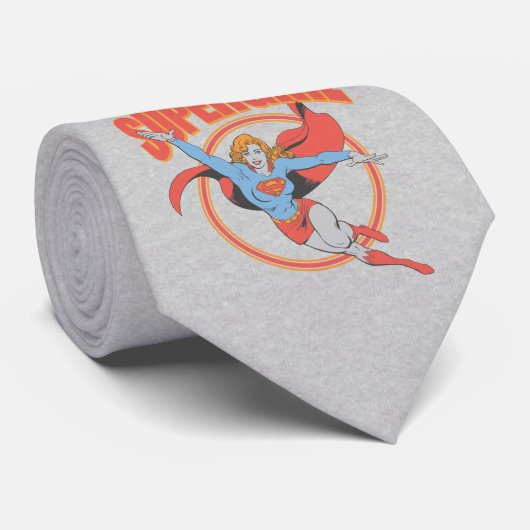 True  Supergirl Flying Graphic Stropdas (Opgerold)