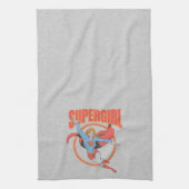 True Supergirl Flying Graphic Theedoek (Verticaal)