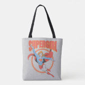 True  Supergirl Flying Graphic Tote Bag (Achterkant)