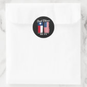 True Texan Dual Citizen Love Texas en America Ronde Sticker (Tas)