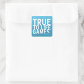 True to Life Games Logo Vierkante Sticker (Tas)