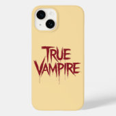 True Vampire Gothic Druppelend Bloed Tekstontwerp Case-Mate iPhone Case (Achterkant)