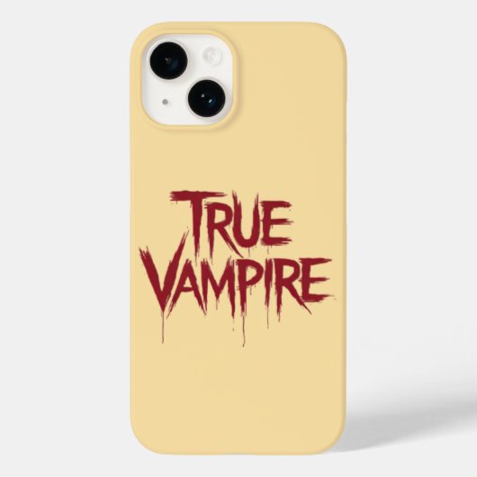 True Vampire Gothic Druppelend Bloed Tekstontwerp Case-Mate iPhone Case (Achterkant)