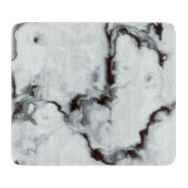 True White Marble texture black diy past de gewens Snijplank (Voorkant)