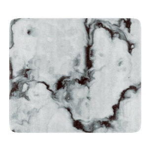 True White Marble texture black diy past de gewens Snijplank