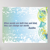 True Words Buddha Quote Poster (Voorkant)