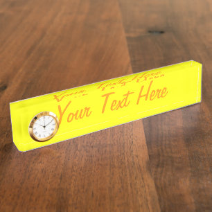 True Yellow Fluo Color Delight Ready om aan te pas Naambordje