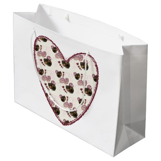 Truffel Hart Groot Cadeauzakje (Achterkant Gekanteld)
